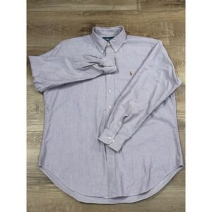 Ralph Lauren Mens Oxford Shirt Classic Fit Lavender Purple LS 16.5 34/35
